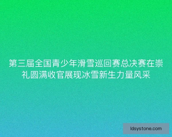 第三届全国青少年滑雪巡回赛总决赛在崇礼圆满收官展现冰雪新生力量风采